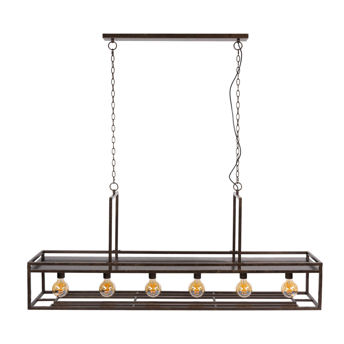 Giga Living Hanglamp Decorate - Bruin Metaal - 160x30x150cm