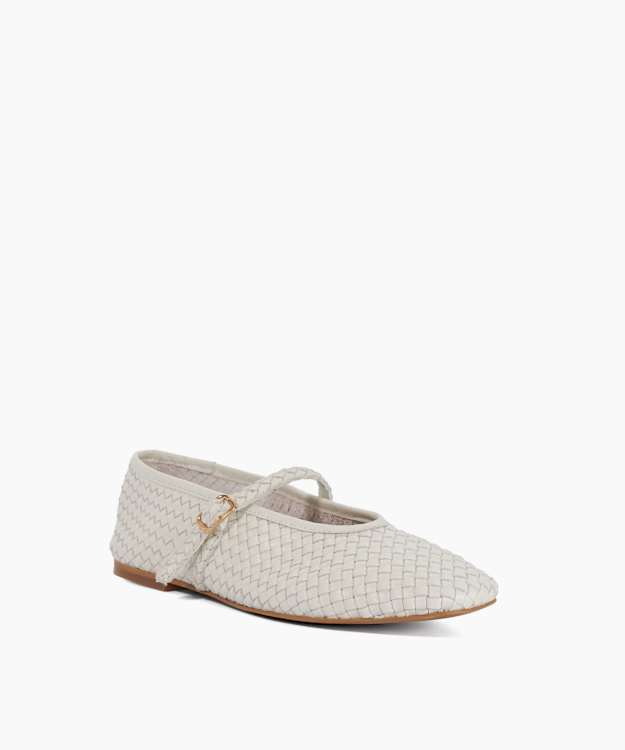 Headliner Ecru - Square Toe Woven Mary-Janes