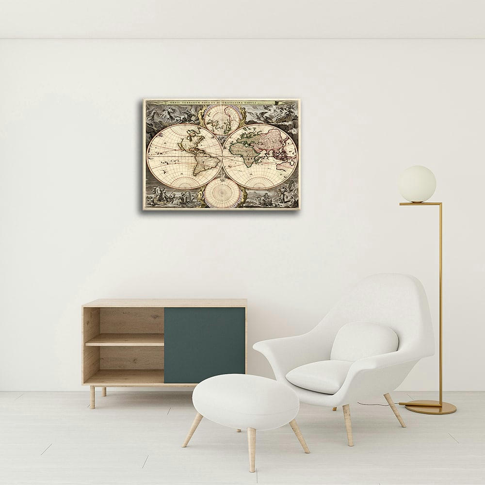 - Tableau cartographie ancienne carte No.65 40x50cm