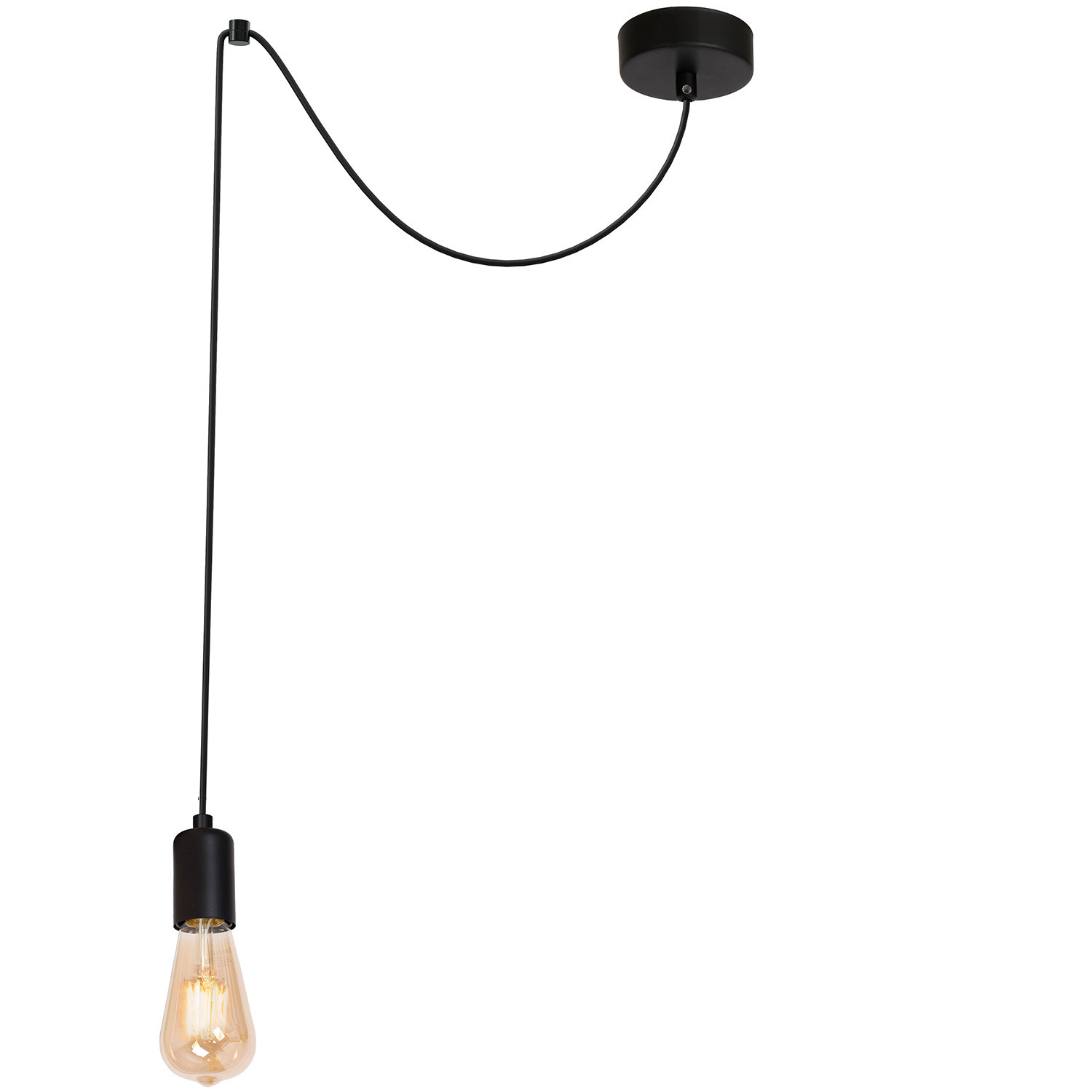 Lampa wisząca czarny matowy Spindel 1xE27x15W wym: 120x120x5 cm Luminex