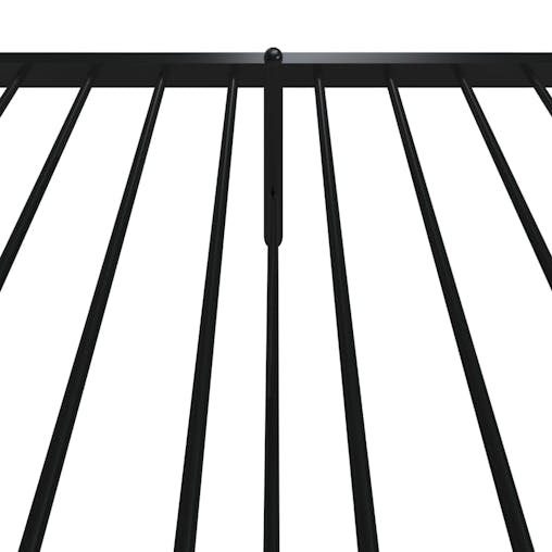 NNEVL Metal Bed Frame with Headboard and Footboard Black 92x187 cm Single