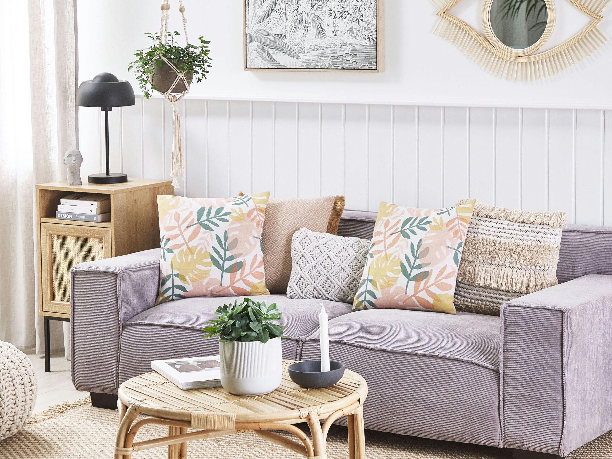 ILEX - Lot de 2 coussin décoratifs en tissu multicolore 45x12cm