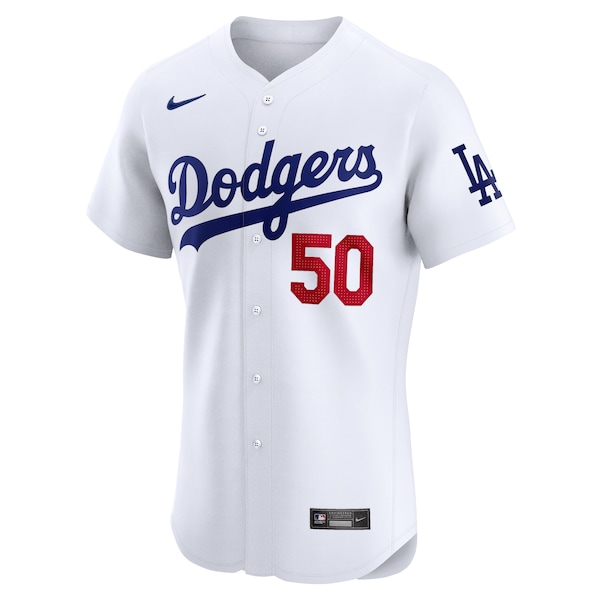 Mookie Betts Los Angeles Dodgers Nike Home Elite Jersey - White