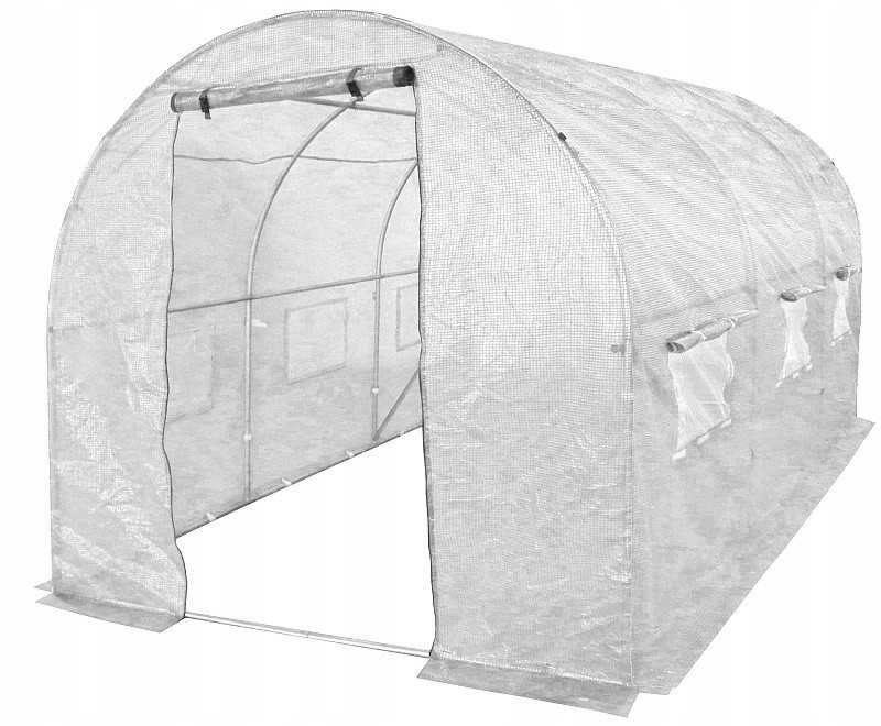 Tunel Foliowy Szklarnia PREMIUM Siatka 2x4,5m Biały NAJGRUBSZE Rurki 25mm