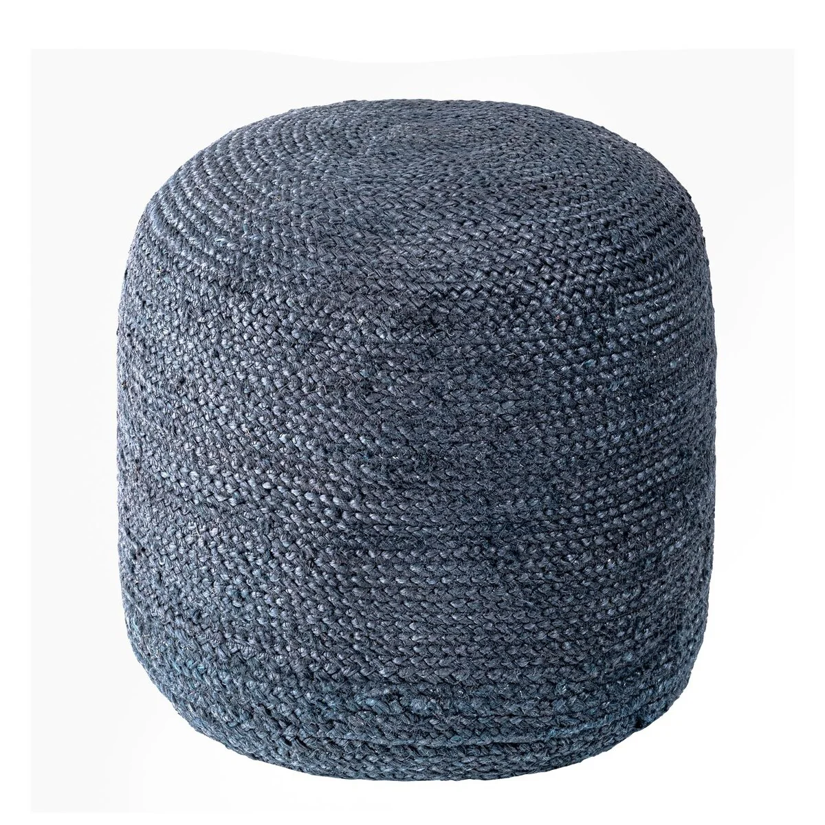Nuloom Bristol Braided Solid Jute Ottoman Pouf