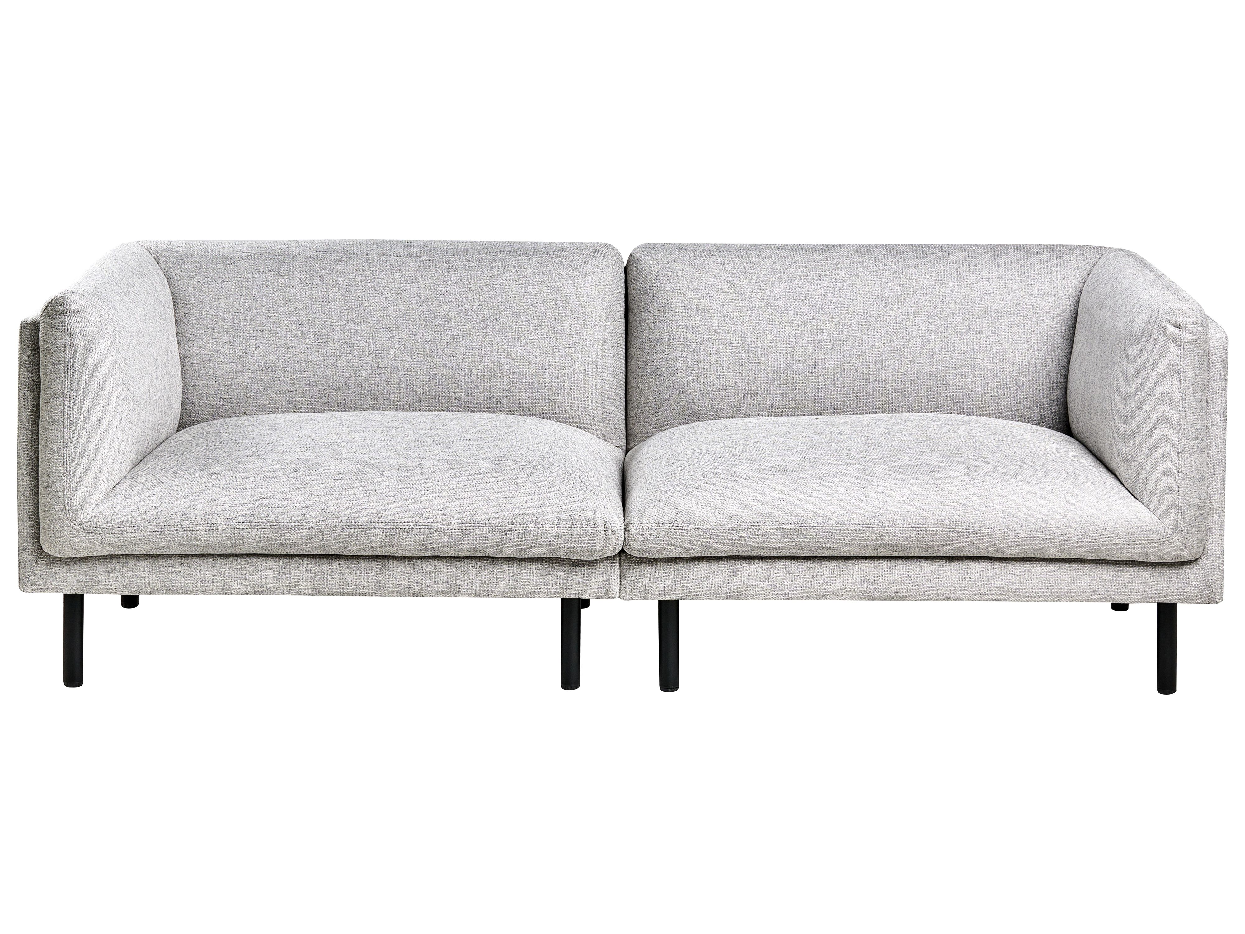 Sofa 3 Seater VORGOD Fabric Light Grey