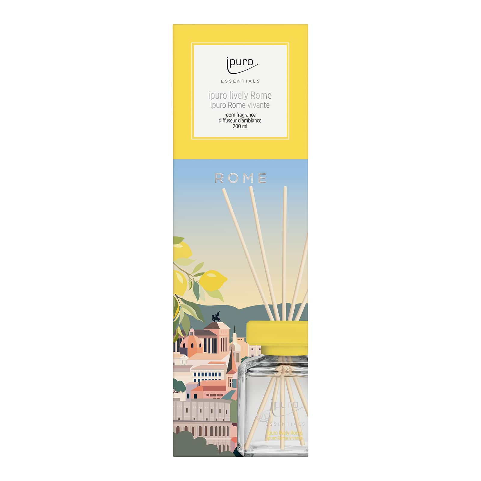 ipuro ESSENTIALS Raumduft Lively Rome Gelb, 200 ml