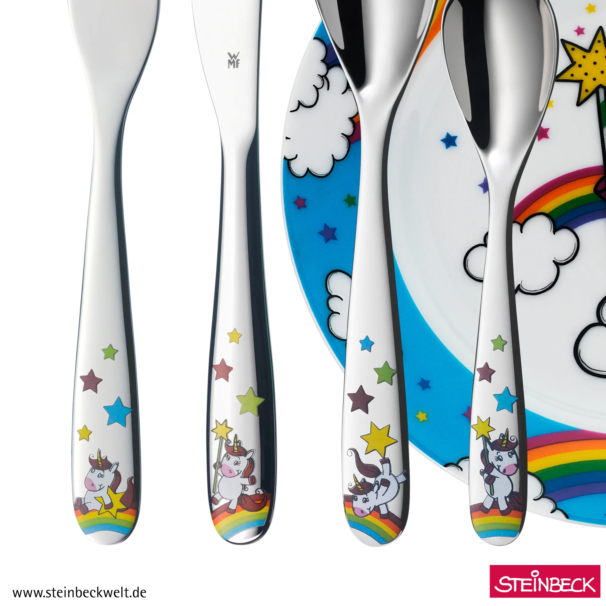 Kids cutlery set Unicorn, 6-piece