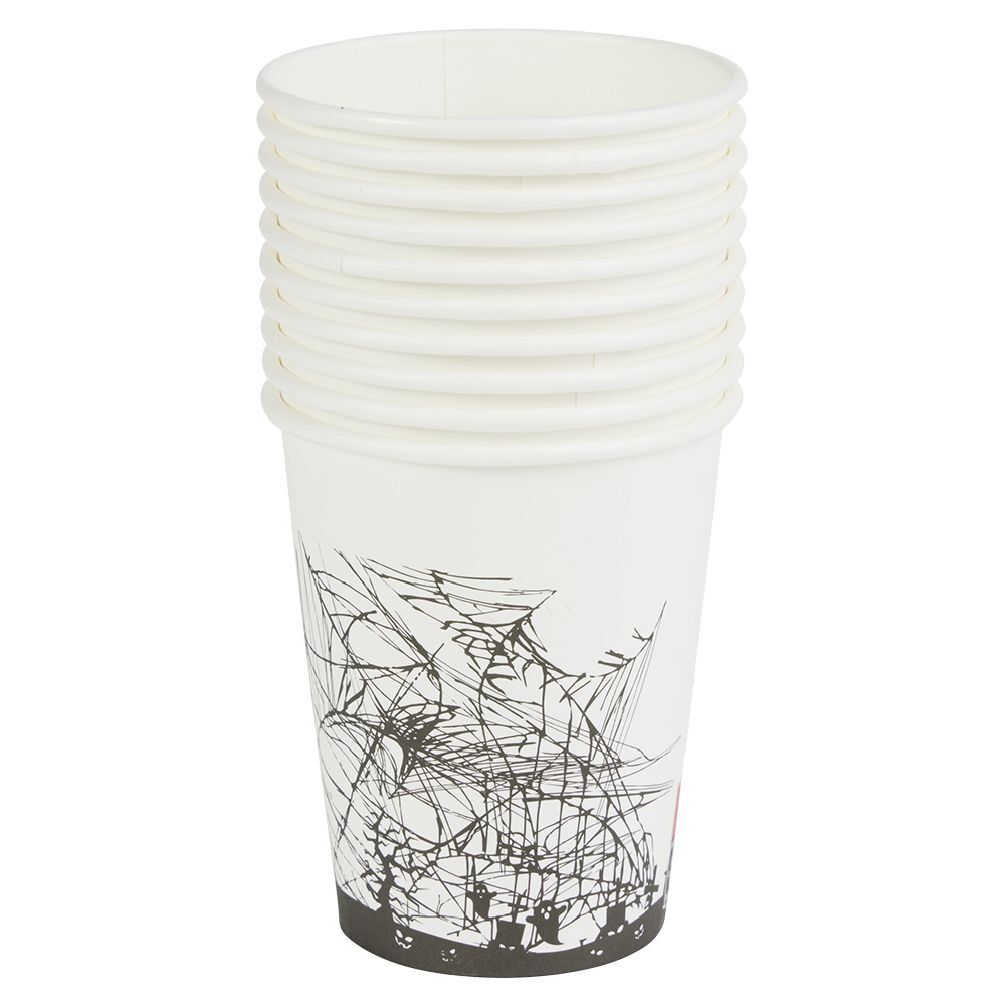 Gobelet en carton Halloween motif toile et fantôme 25cl x10