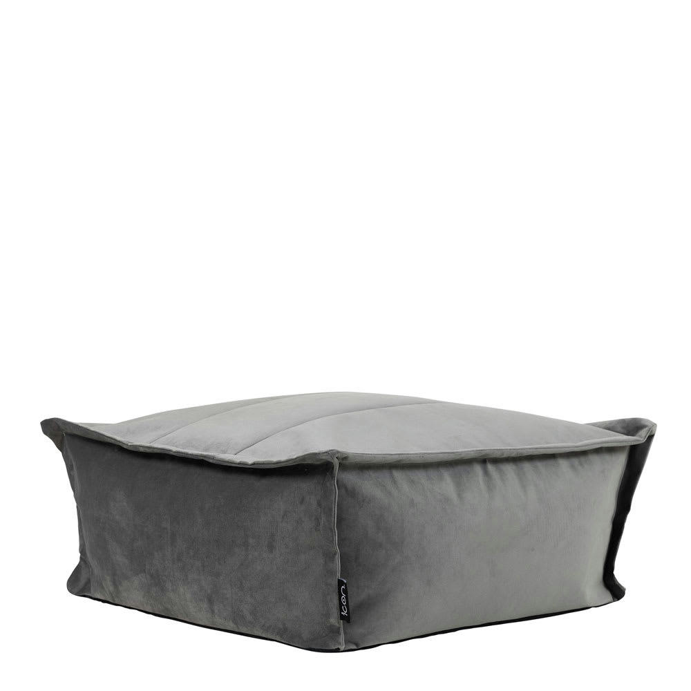 - Pouf velours jaune ocre