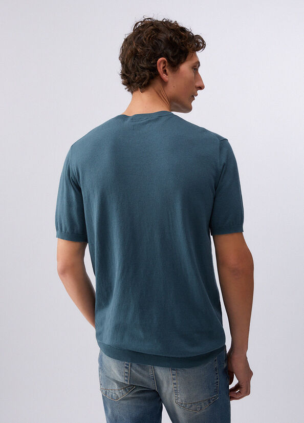 T-shirt in maglia misto seta