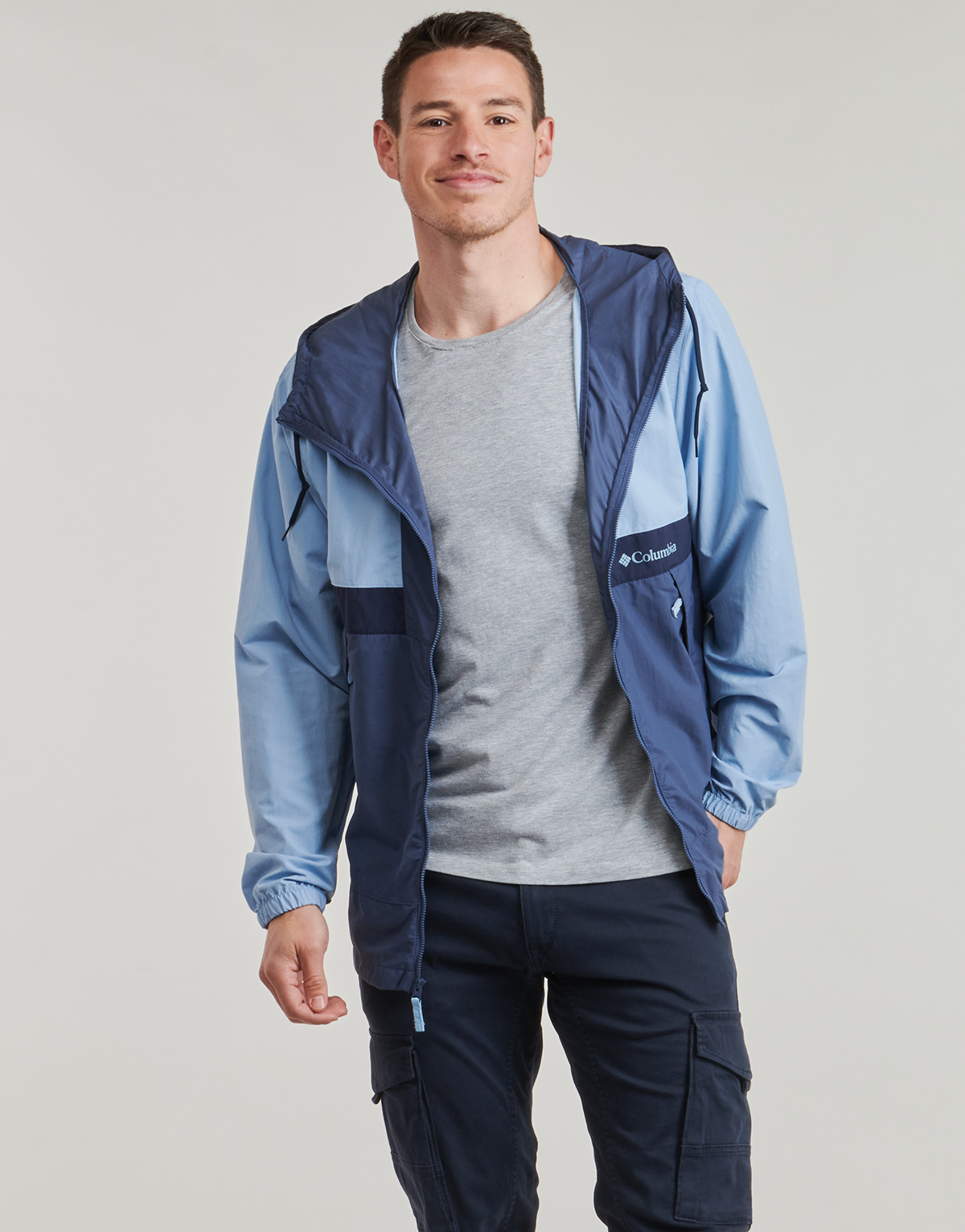 Columbia - SPIRE VALLEY HOODED WINDBREAKER - Blue