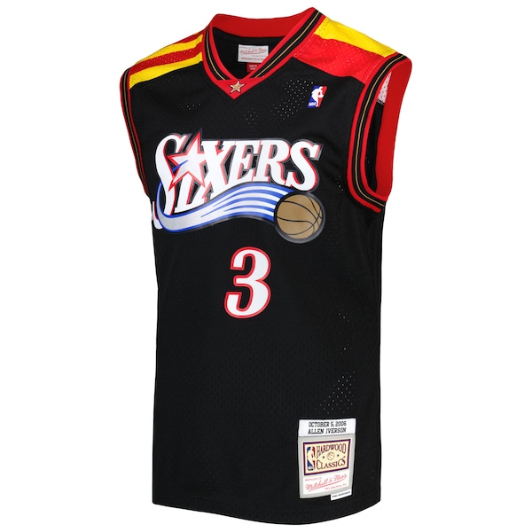 Allen Iverson Philadelphia 76ers Hardwood Classics 2006/07 Swingman Jersey - Black