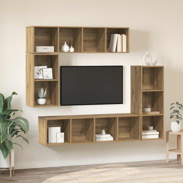 Zestaw szafek RTV 4 szt. dąb artisan 37 x 37 x 142.5 cm