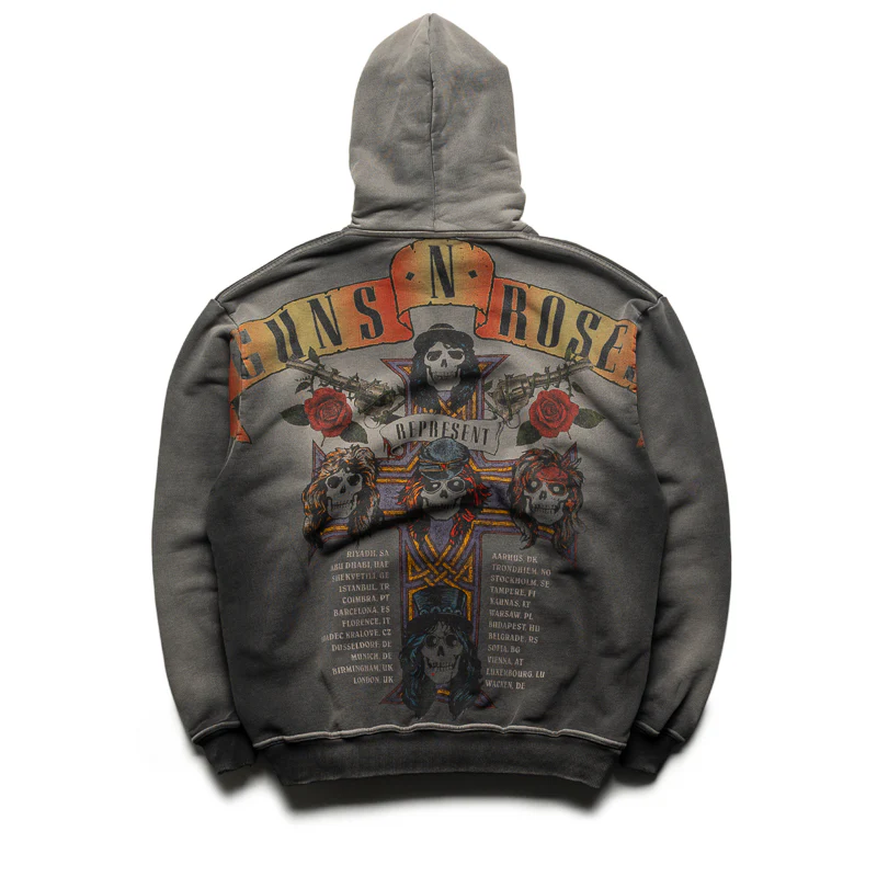 Guns N' Roses x Represent Tour Hoodie - Stained Black