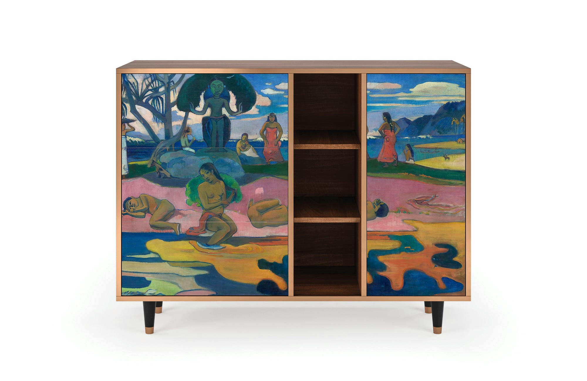 DAY OF THE GOD BY PAUL GAUGUIN - Buffet  multicolore 3 tiroirs et 1 porte L 125 cm