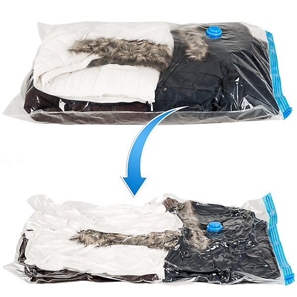 Lot de 10 sacs sous vide en 3 tailles en plastique blanc transparent