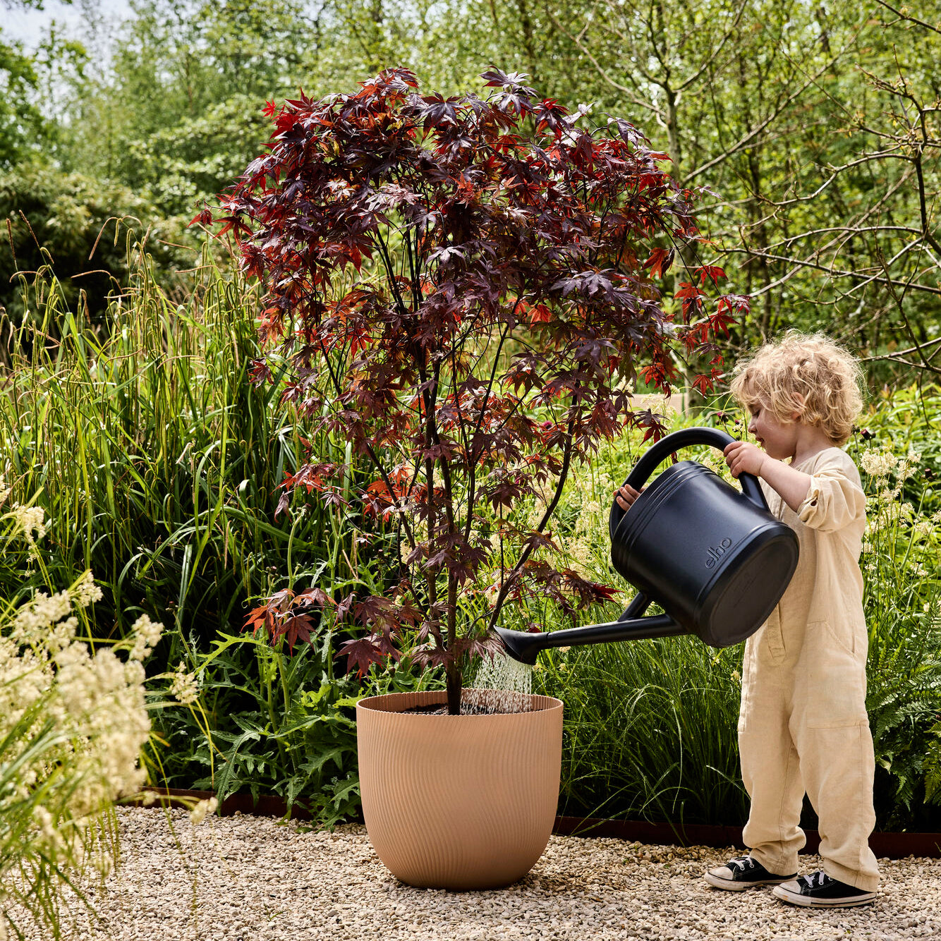 Elho Sereh Rond - Bruin - Ø 59 x H 51 cm - Binnen en Buiten - 100% ger