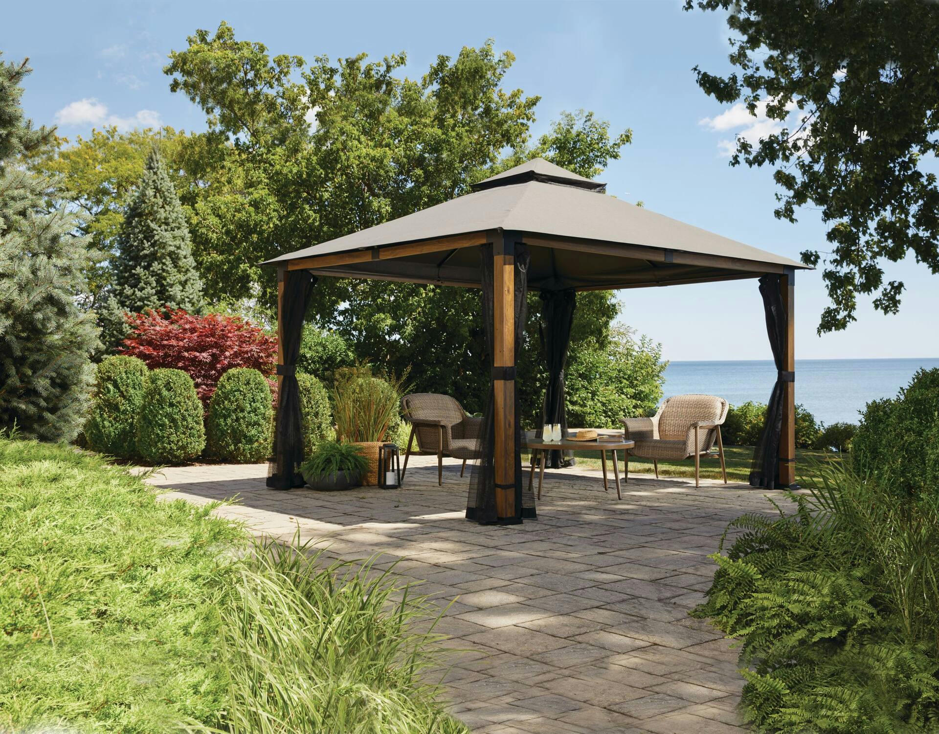 CANVAS Henderson Gazebo Replacement Soft-Top Canopy, 10 x 12-ft
