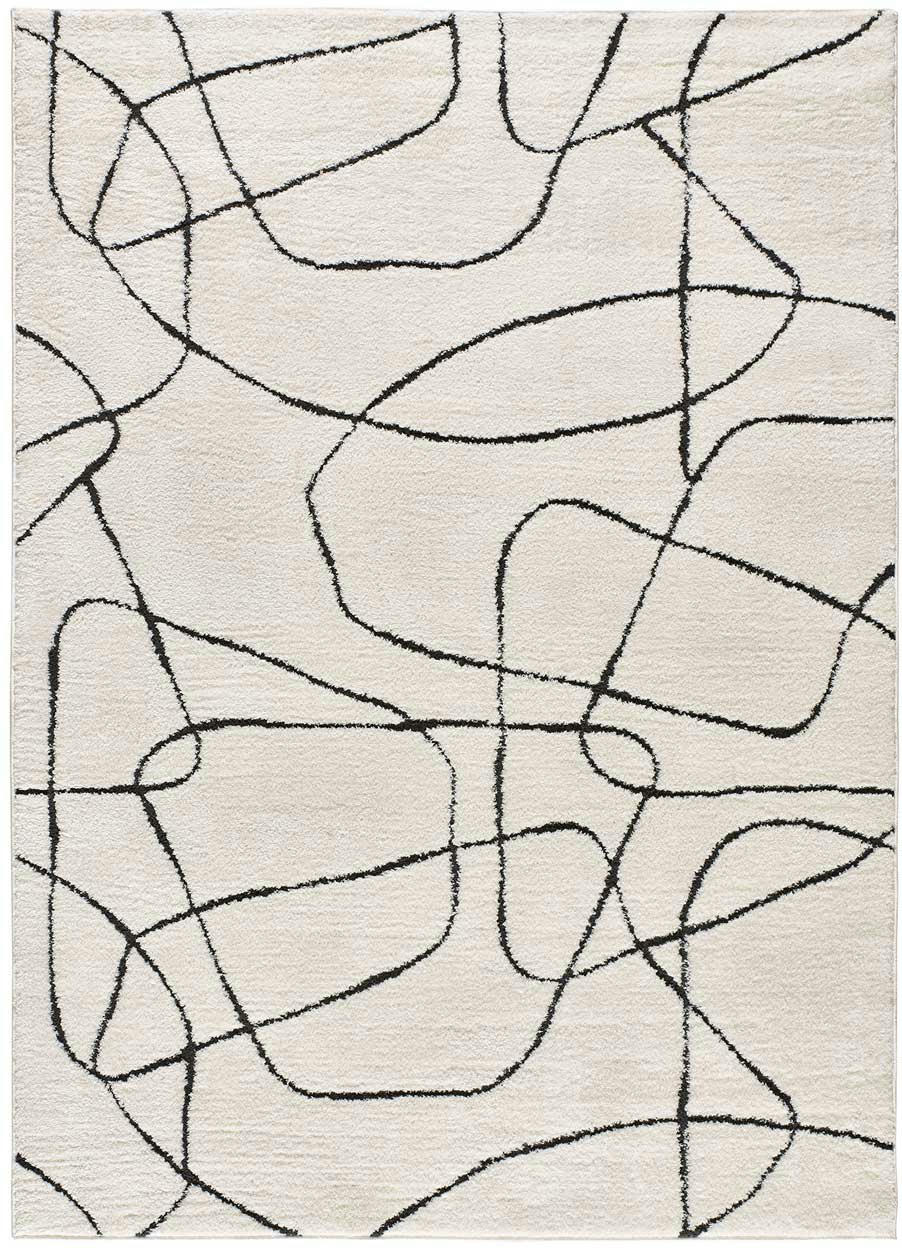 BLANCHE - Tapis de style scandinave gaufré blanc, 80X150 cm