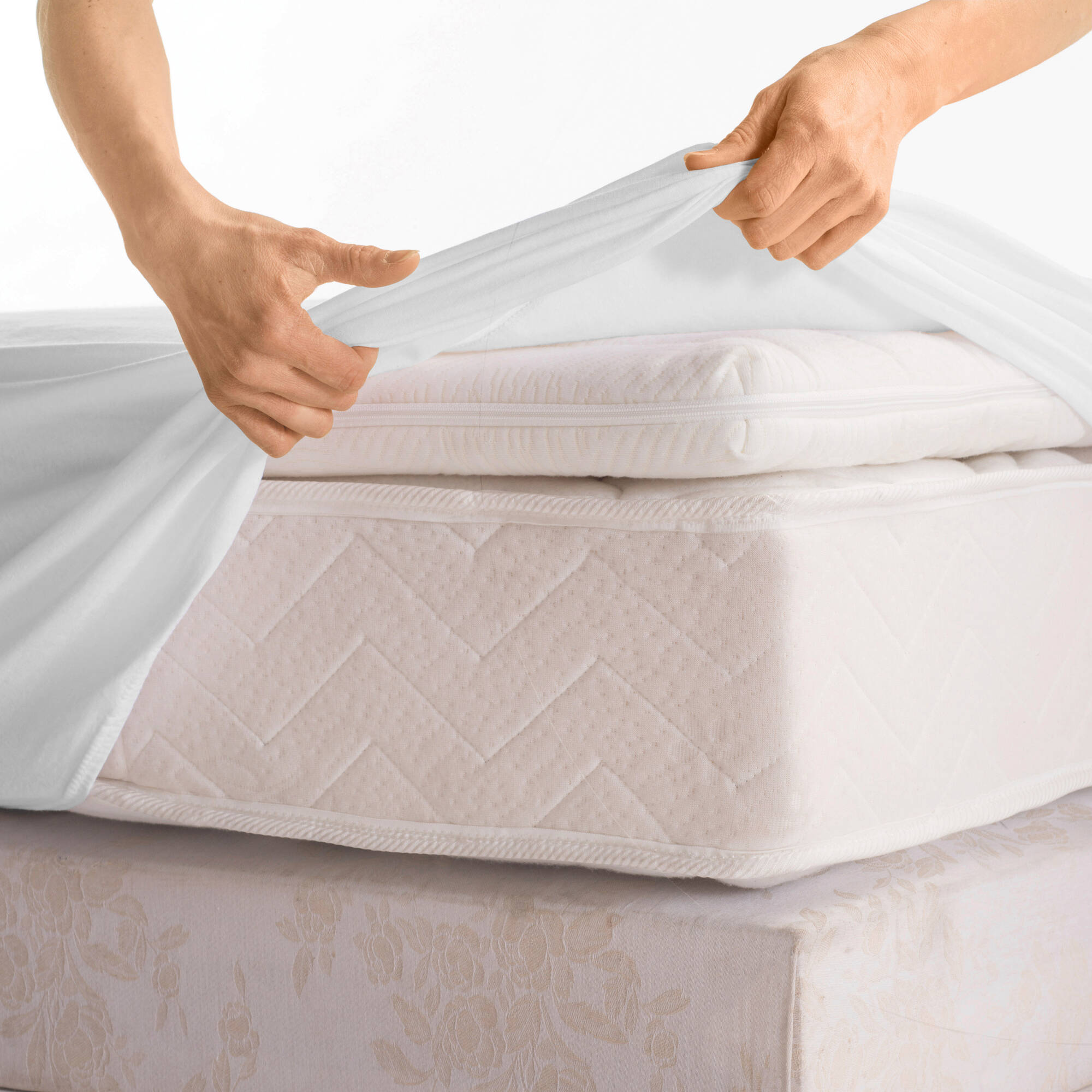 Protège-matelas molleton imperméable idéal transpiration housse 40 cm