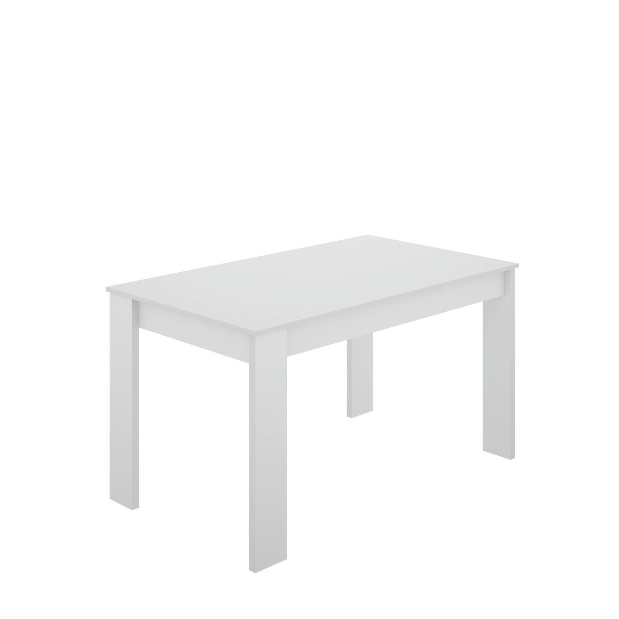 DBAGATT - Table fixe effet bois blanc 139x81