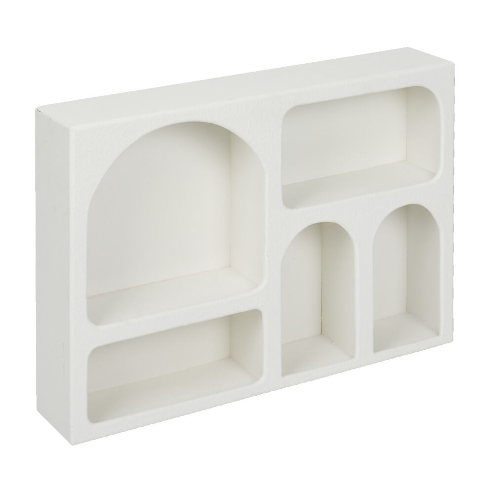 étagère 5 niches bois blanc 50x9xH34cm