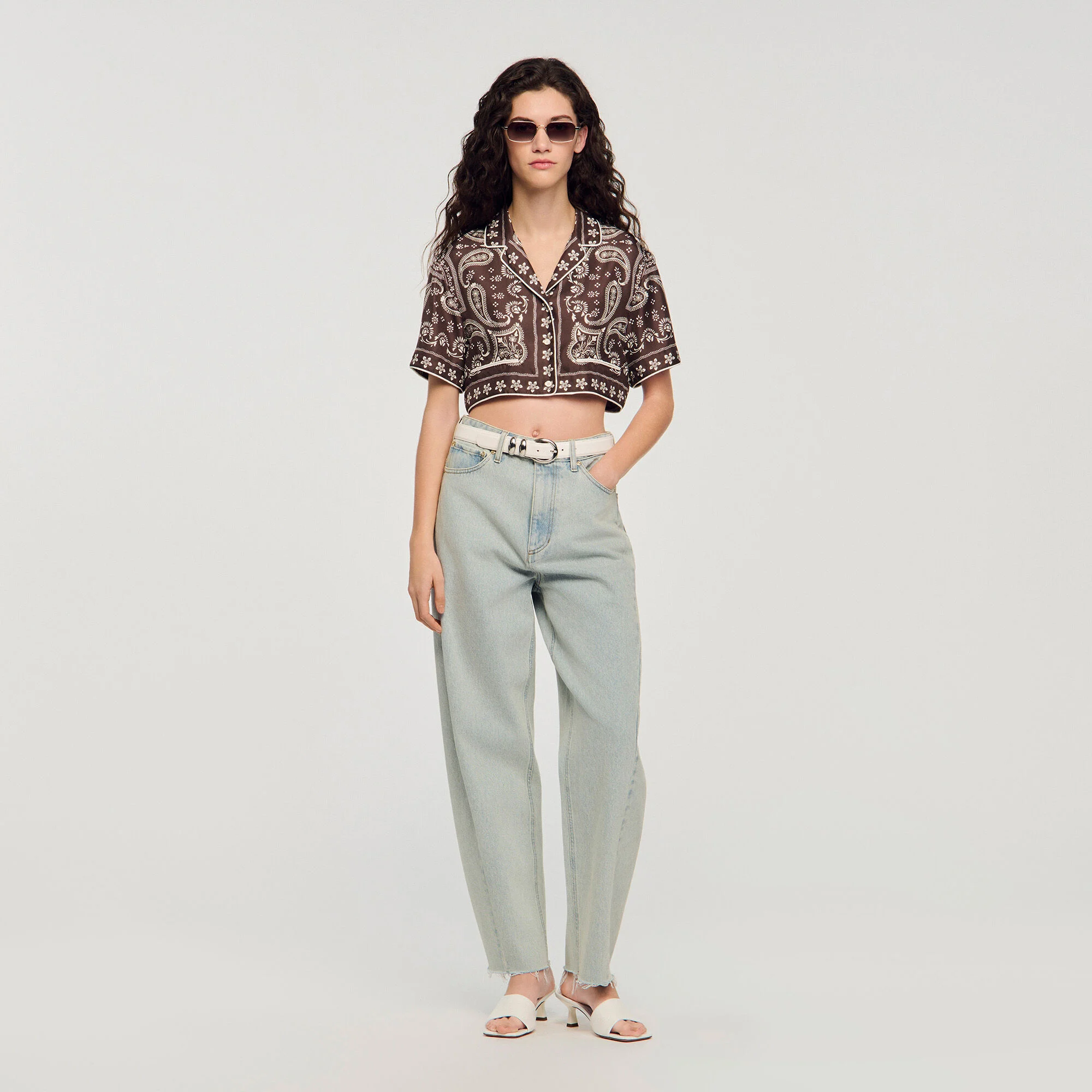 Chemise courte imprimé bandana