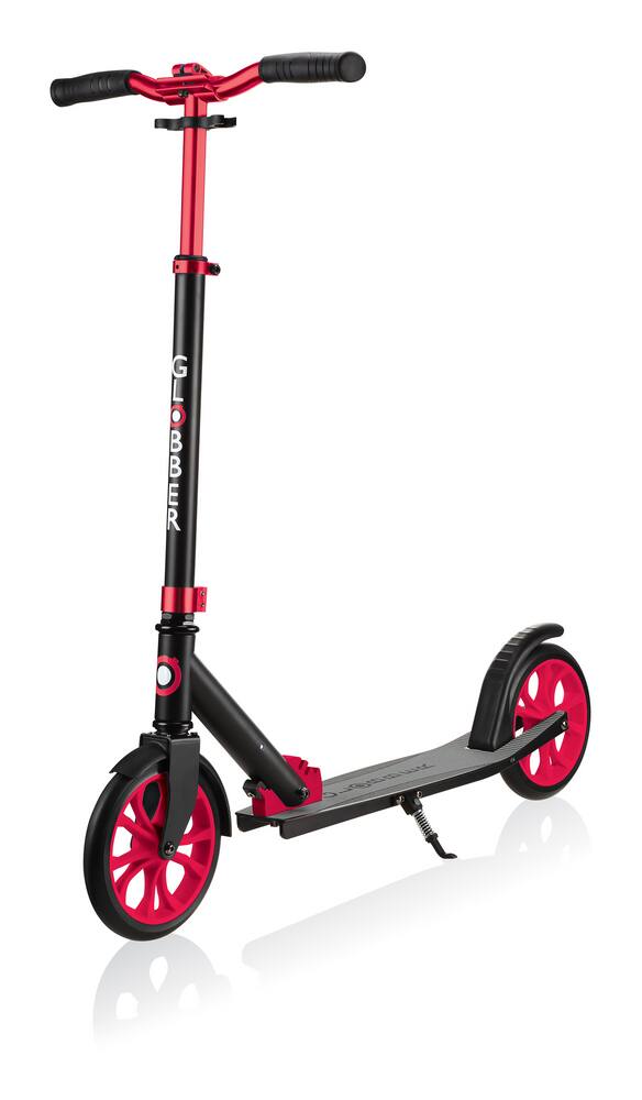 Globber NL205 Collapsible/Foldable Adjustable Kick Scooter, Adults, Black