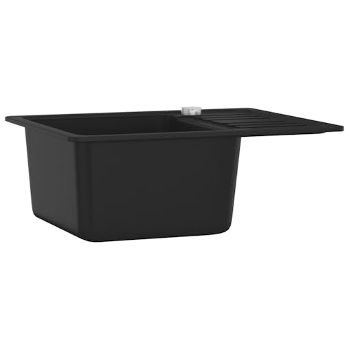 NNEVL Granite Kitchen Sink Single Basin Black