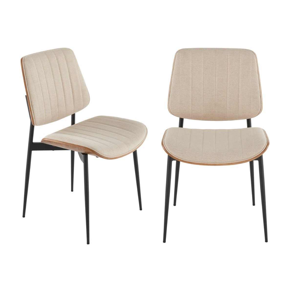 Signature - GISELLE Set van 2 stoelen - Beige - 56x48,5x82,5 cm