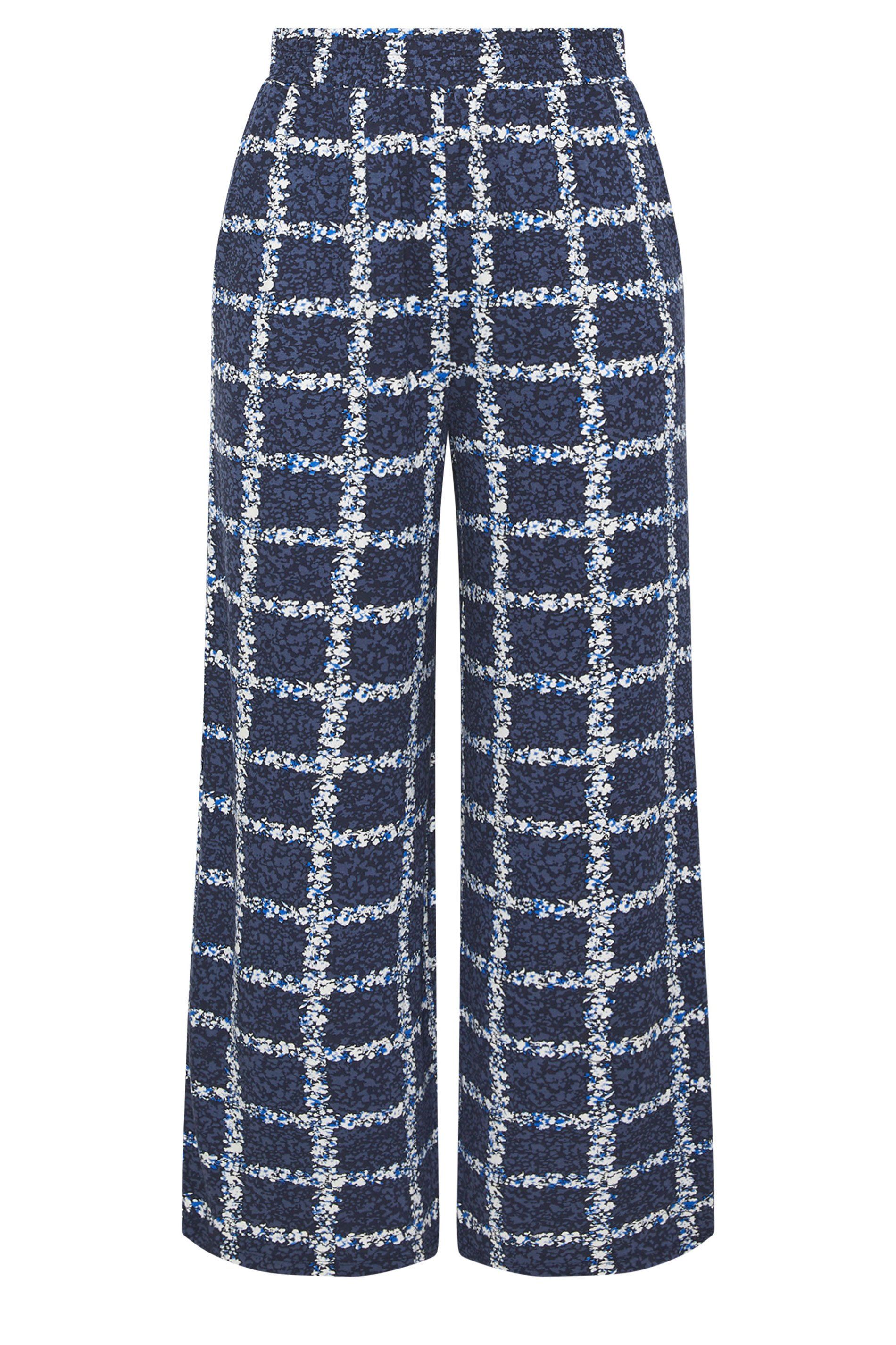 Yours Floral Check Trousers
