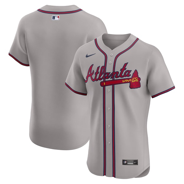 Atlanta Braves Nike Road Elite Jersey - Gray