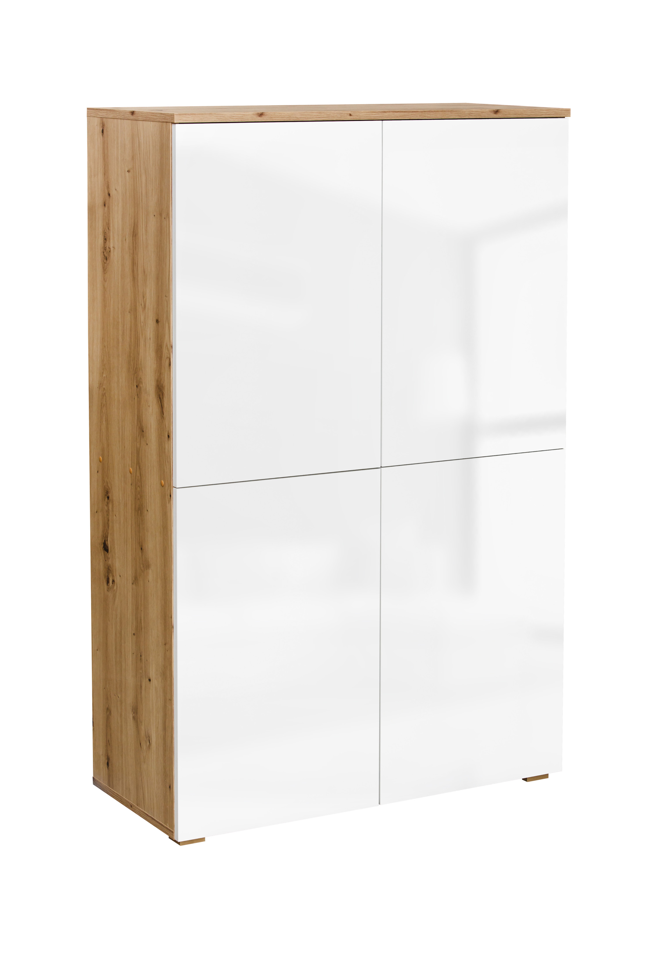 Komoda do salonu4D 92 cm biały połysk nowoczesna