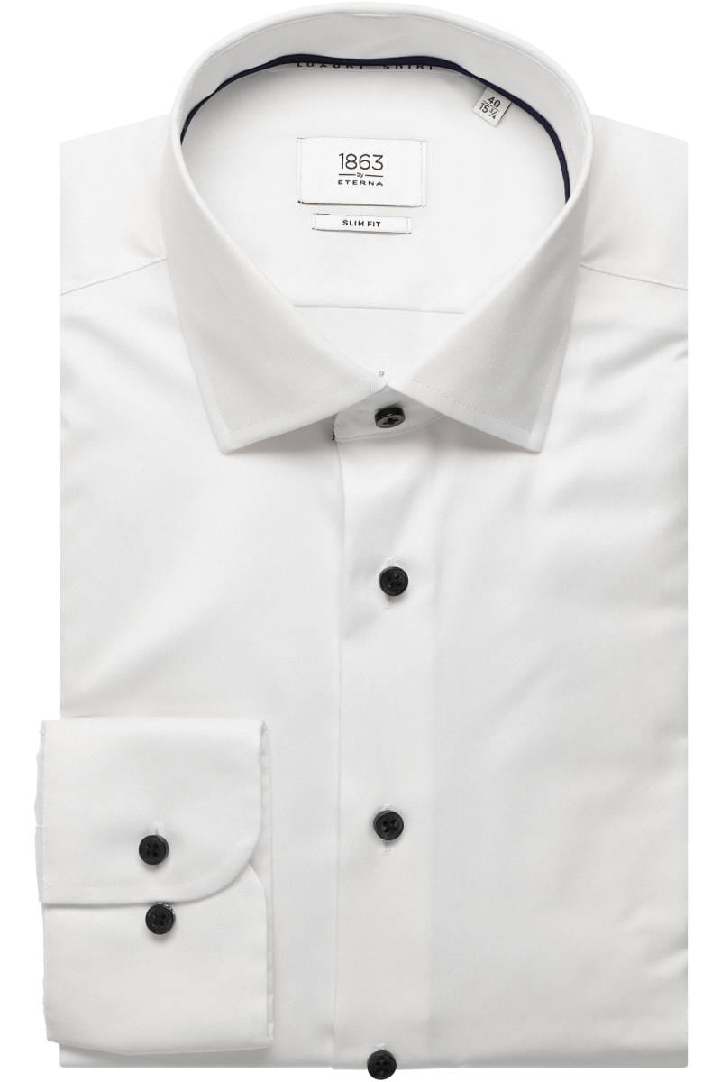 ETERNA 1863 Slim Fit Hemd weiss, Einfarbig