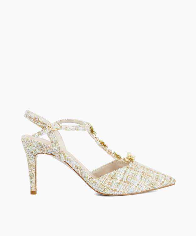 Cornelia Multi - Boucle T-Bar Embellished Open Courts