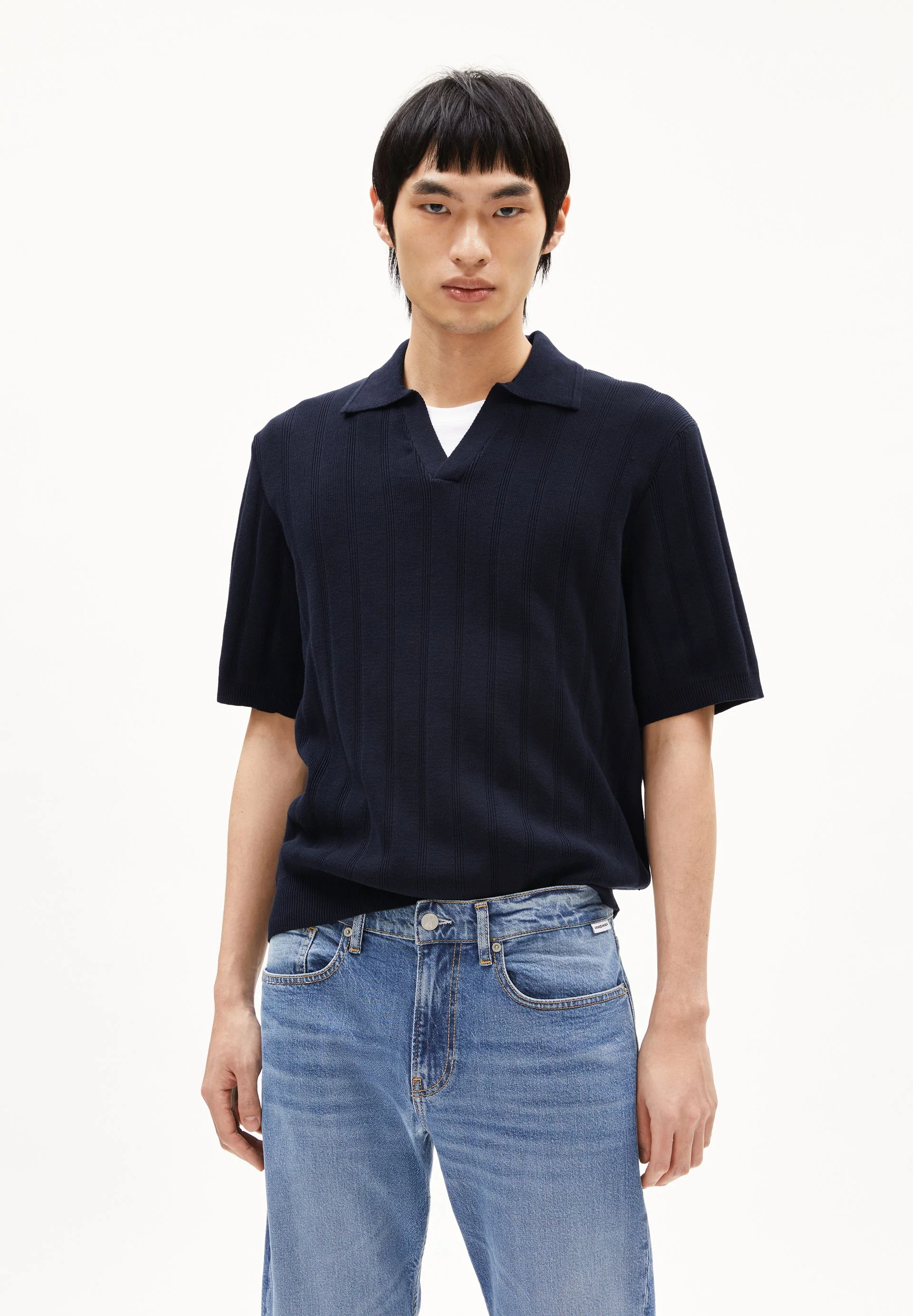 AARVEN STRICKPOLOSHIRT