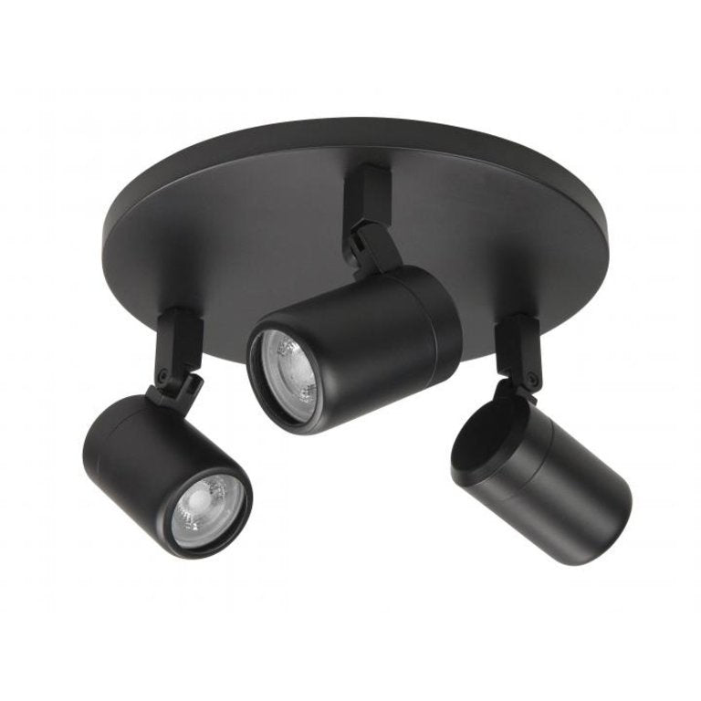 Highlight spot Rain - 3 lichts - 25 x 15  cm - zwart