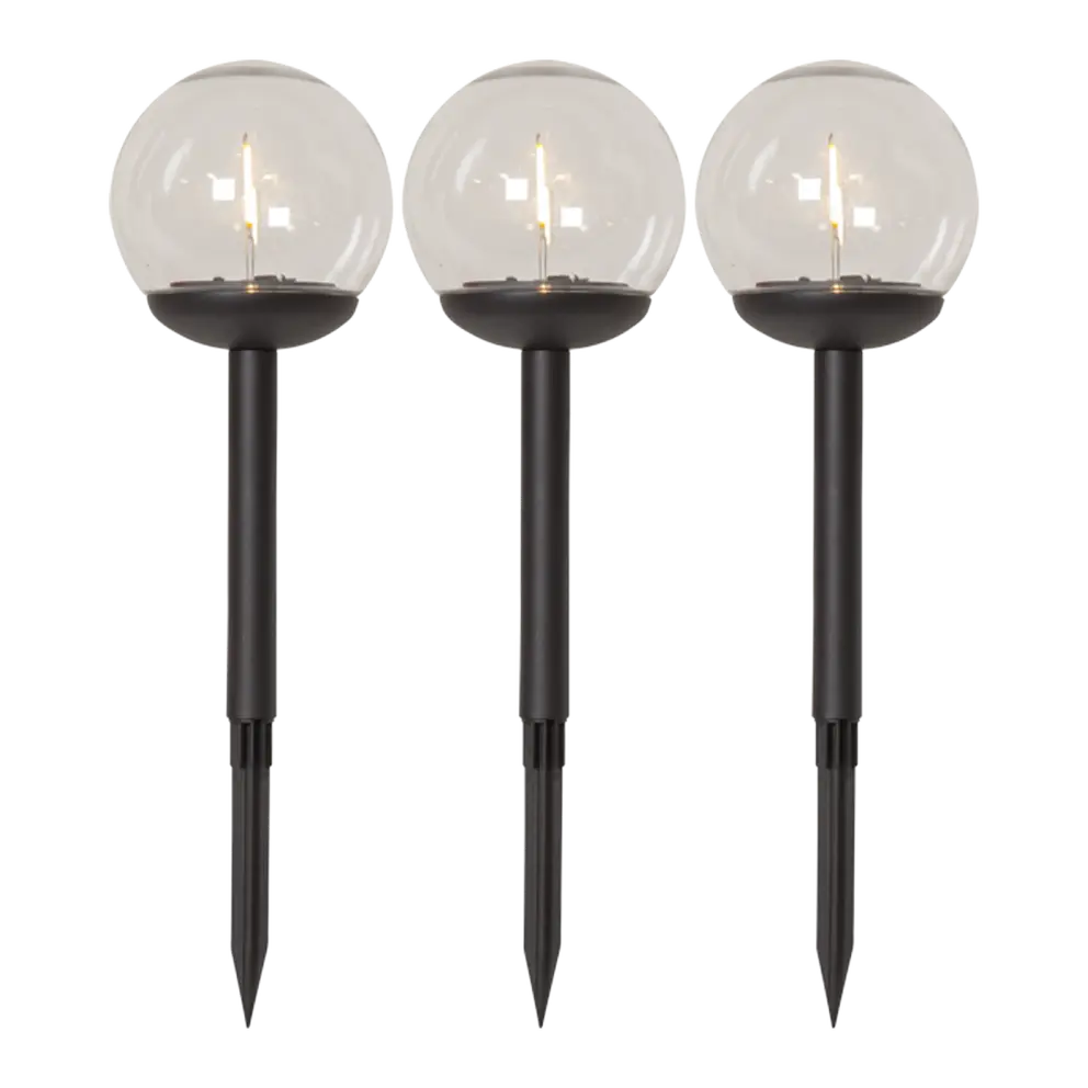 Solarleuchte 3er-Set Globe