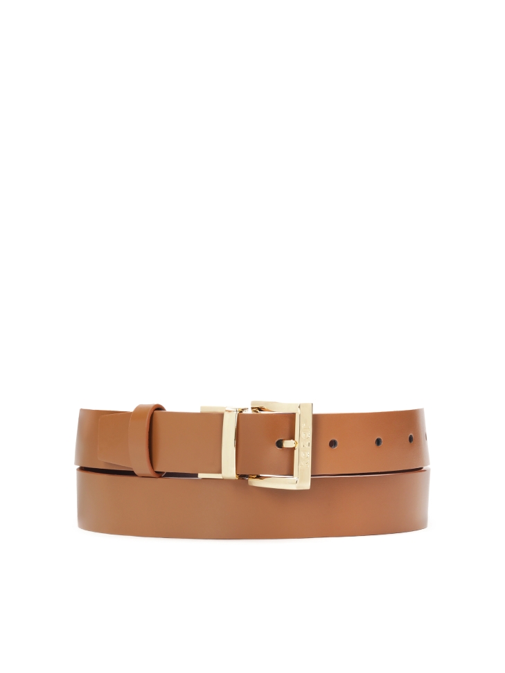 Double-sided leather strap in brown colors