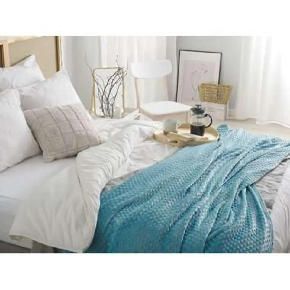 SAMUR - Plaid - Blauw - 150 x 200 cm - Polyester