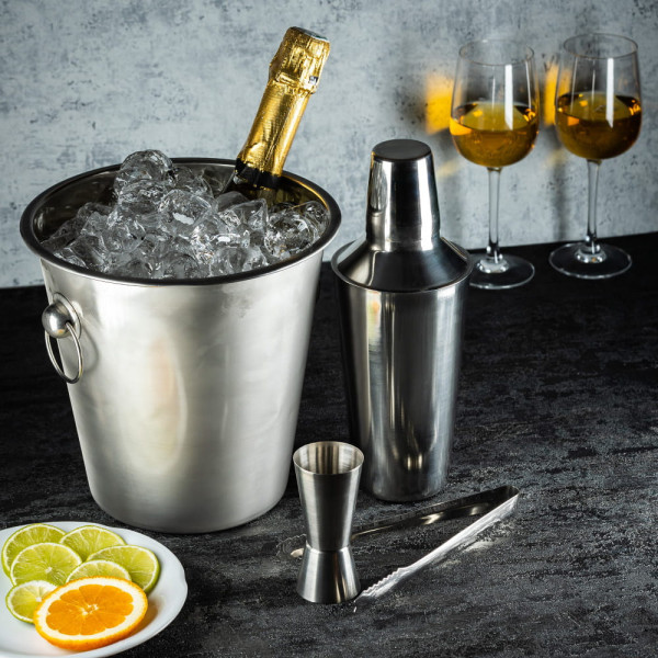 Zestaw barmański barowy do koktajli drinków 4 elementy Shaker KINGHOFF