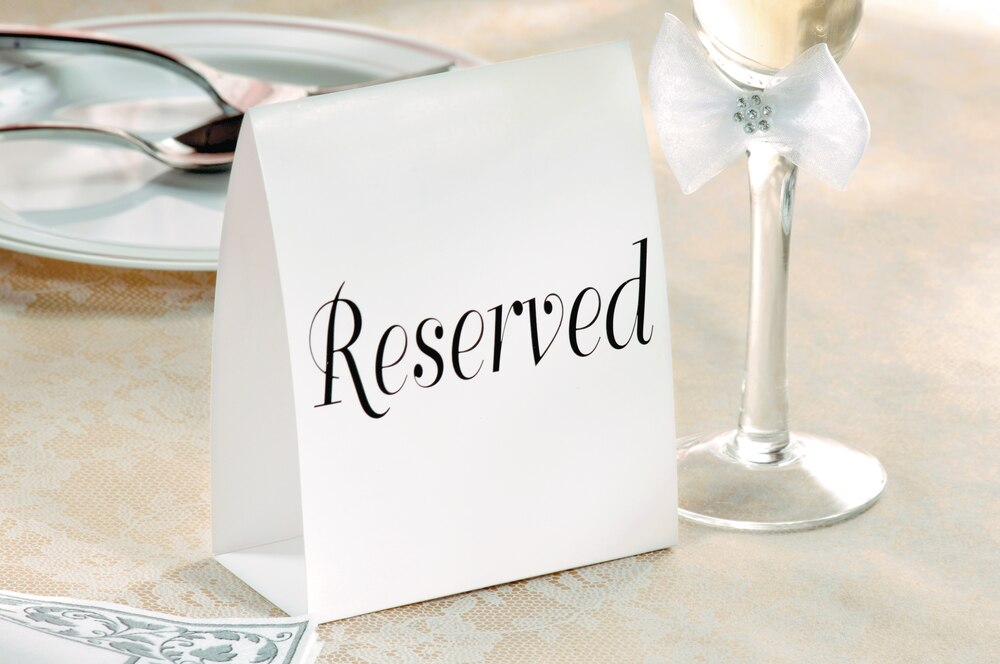 Reserved Table Cards, 12-pk