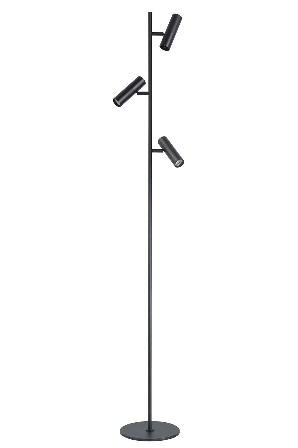 Highlight vloerlamp Trend - 3 lichts - 30 x 158  cm - zwart