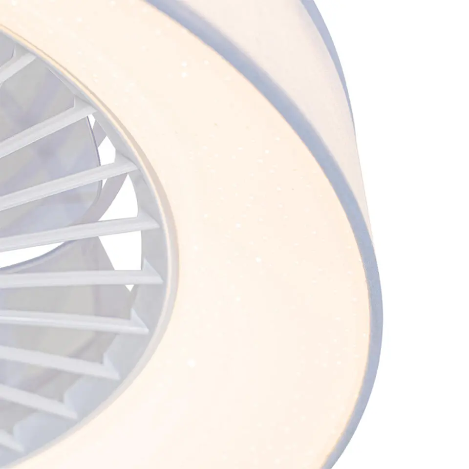 Qazqa plafondventilator emily wit ge?ntegreerde led