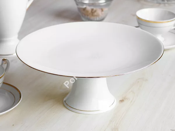 Patera na nóżce 28 cm Bogucice - Lolita Gold 1182