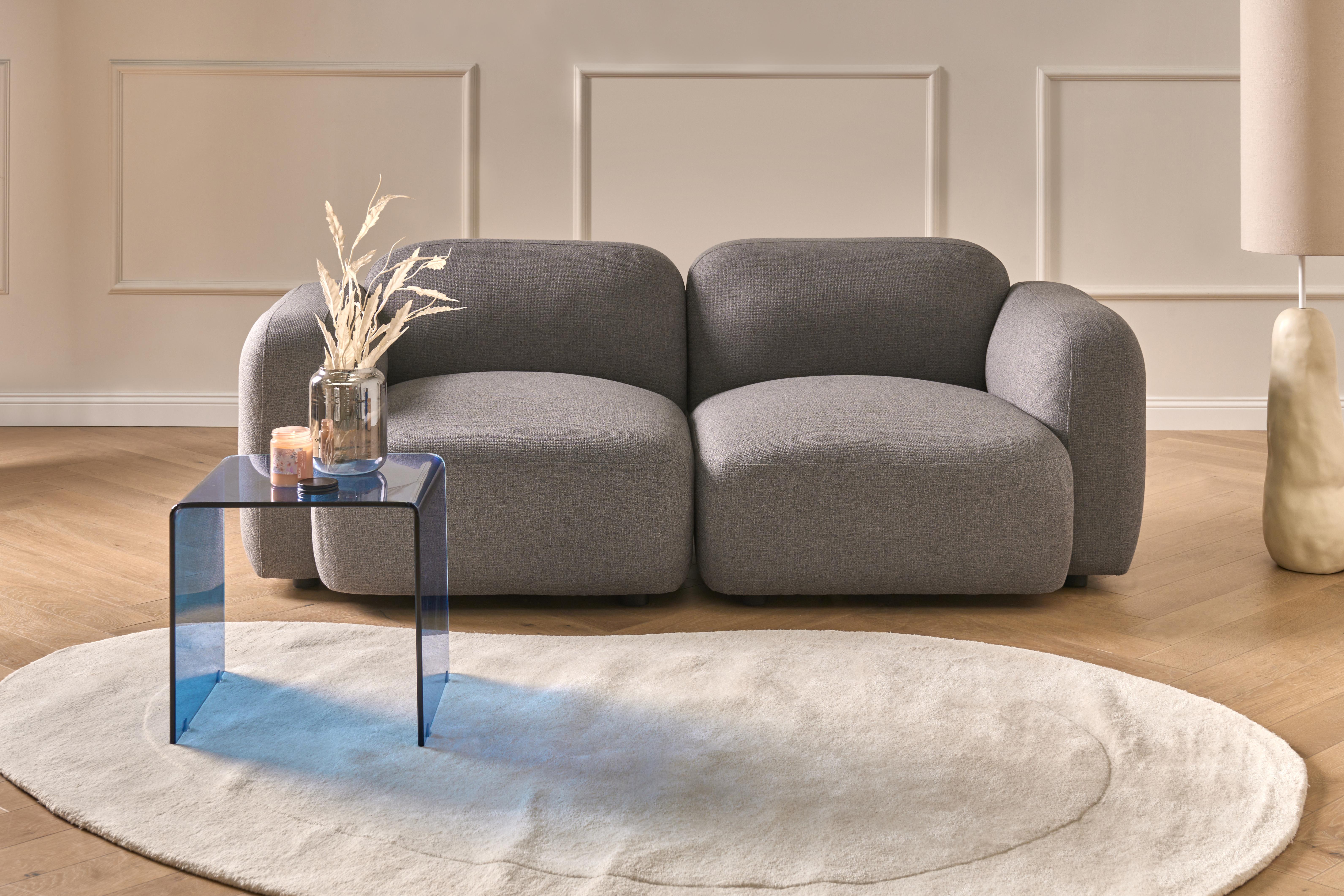 Sofa 3 Seater AFOSS Fabric Dark Grey
