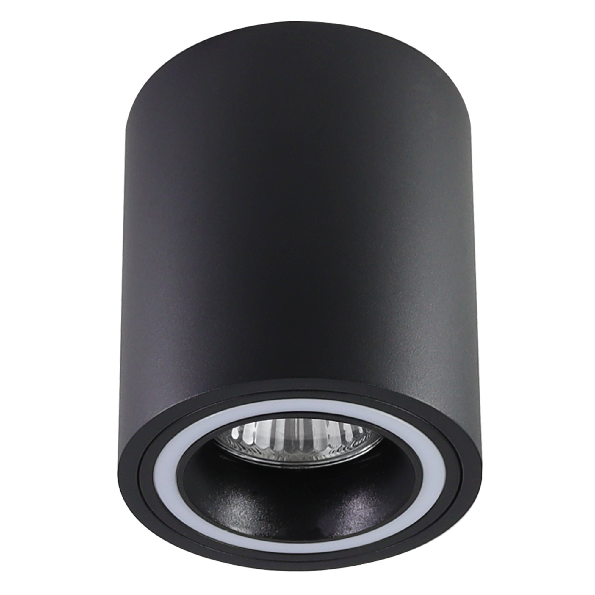 Spot okrągły czarny piaskowany FALCO1xGU10x10W wym:10x8x8cm IP20 Polux