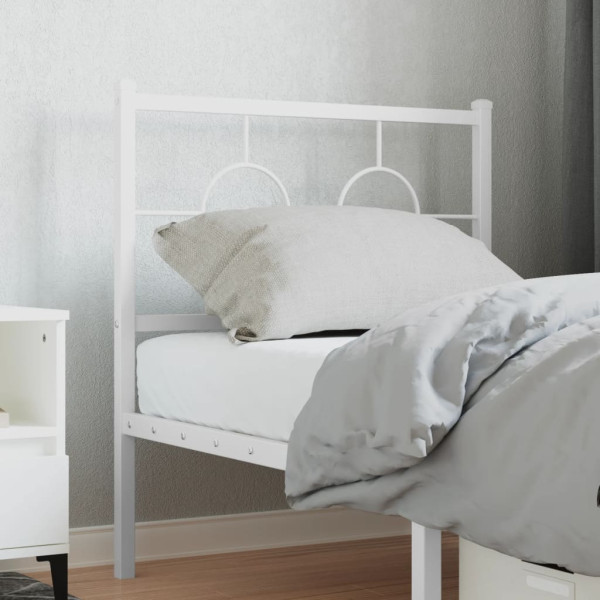 Wezgłowie Biały 75 cm Stal vidaXL