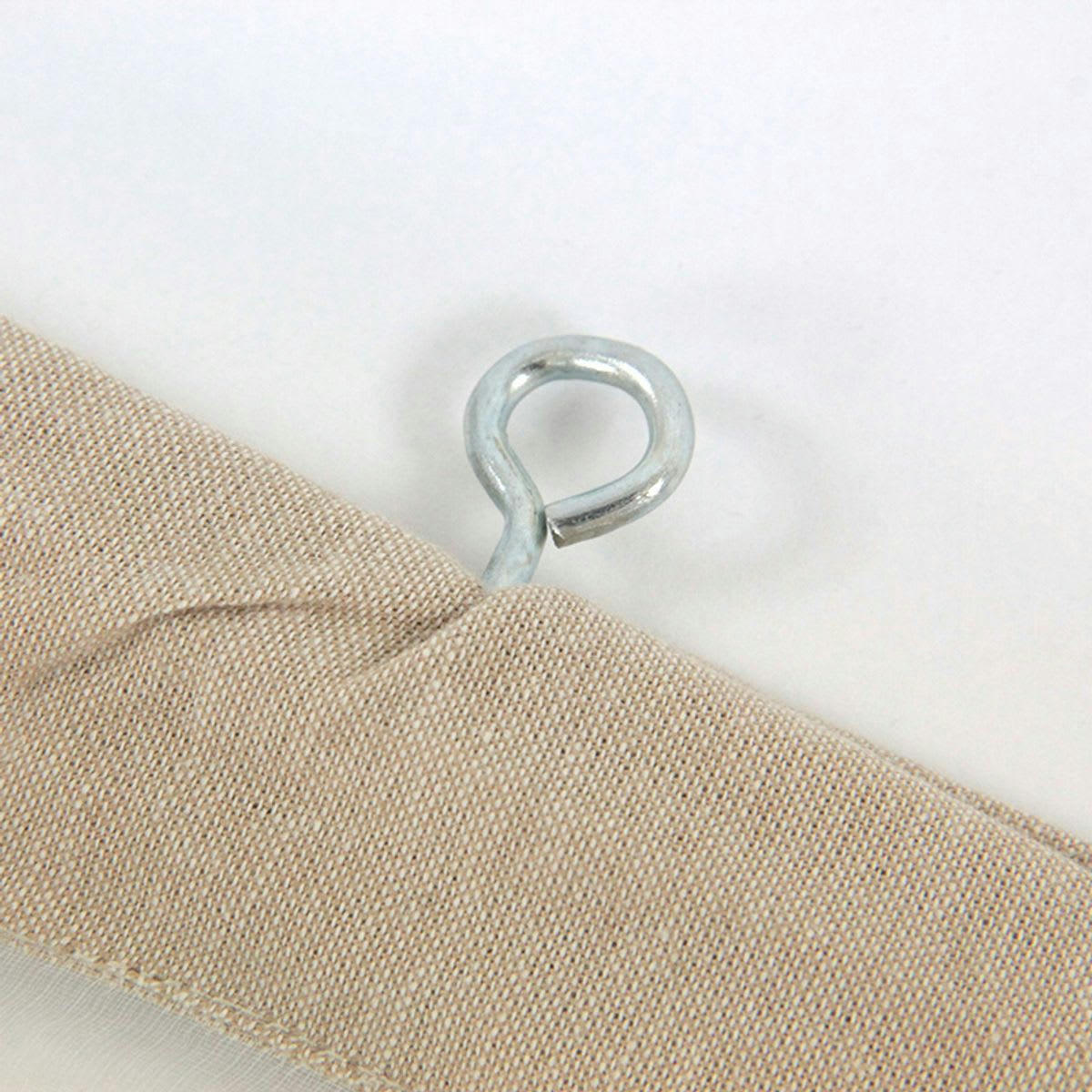 SHAMLYNE - Store voilage effet soie avec du coton et jute écru 60x200